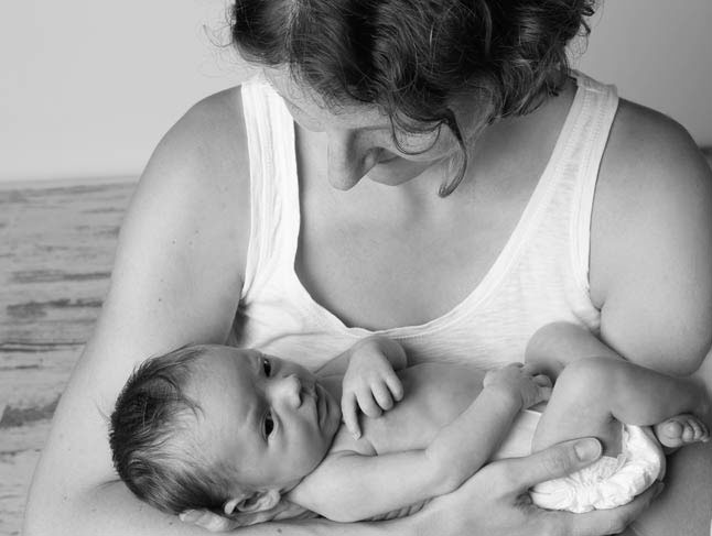 Baby auf Arm